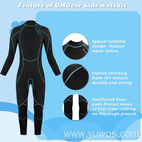 Youth Wetsuit 3mm Full Suit Neoprene Snorkling Suit